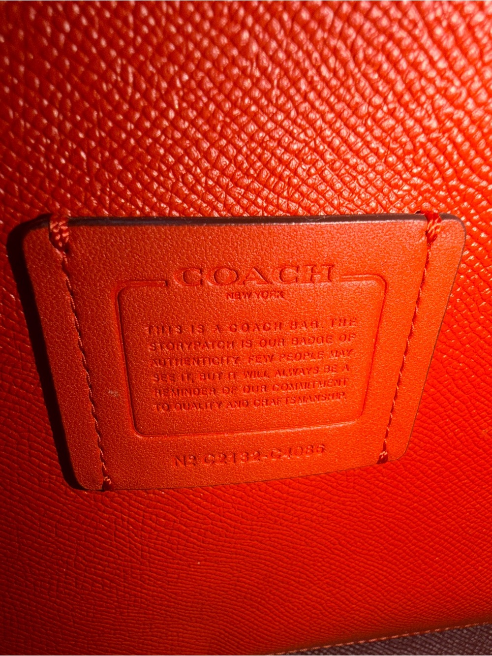 Coach Mollie 25 Pink and Orange Stripe Satchel with Tan Trim - Picture 2 of 16